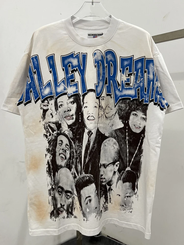 

Высококачественная футболка VForever в американском ретро-стиле с принтом, свободного кроя, повседневная, с коротким рукавом, летняя, из хлопка, с круглым вырезом.