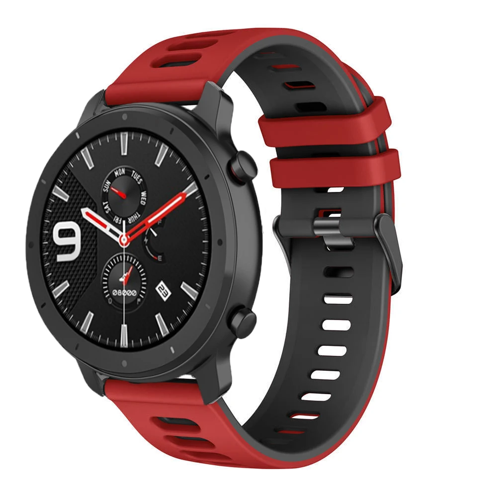 22mm 20mm Silicone Band for Amazfit GTS 2 3 2e/GTS 2 4 Mini Bracelet for Amazfit GTR/4 3 Pro 2 2e 47mm/Amazfit Bip/Stratos Strap