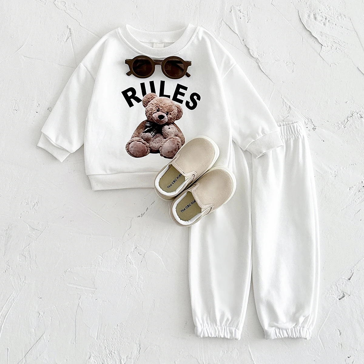 Stylish Suit Autumn Baby Clothes Sets Casual Boys Infant Long Sleeves Cartoon Bear Top+Pants Cute Toddler Kids Clothes Baby 4Y