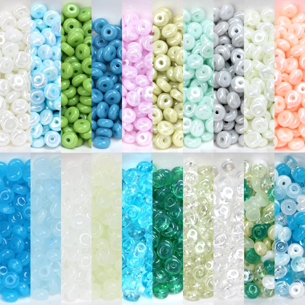 

3*6mm 10g/Lot Glass Ping Buckle Bead Shape Mixed Color Safety Buckle Donut DIY Necklace/Bracelet/Earrings Making Jewelry