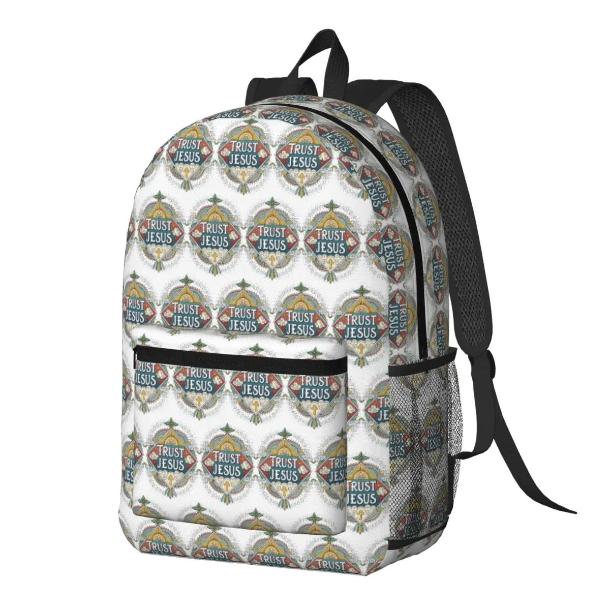 TRUST JESUS Backpack Daypack Large Capacity Children BookBag School Bag Shoulder Bags for Men Women