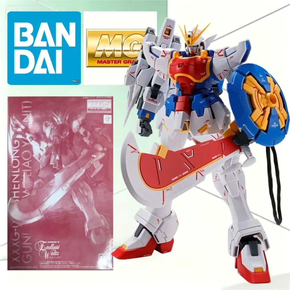 BANDAI MG 1/100 XXXG-01S Shenlong Gundam EW Long Flexible Cable Decor Panel Blue Yellow Round Shield W Anime Assembly Model Kit