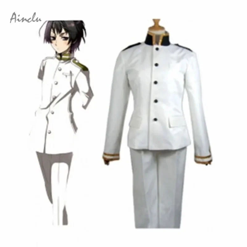 Ainclu High Quality Axis Powers Hetalia Japan Cosplay Costume White Military Uniform For Halloween Christmax