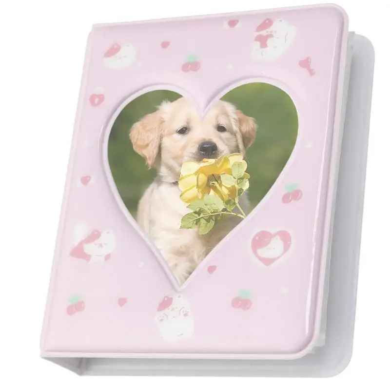 

Love Photo Organizer Book 3 Inch Heart Holder Organizer Hollow Photo Cards Collection Book For Photos Cards Postcards Pictures