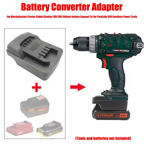 Battery Adapter for Black&amp;Decker/Porter-Cable/Stanley 18V 20V Lithium Battery Converting To for Parkside 20V Battery Power Tools