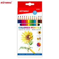 MOTARRO 12Pcs Colored Pencils Set Watercolor Drawing Pencils School Office Writing Stationery Drawing Sketching Art Supplies