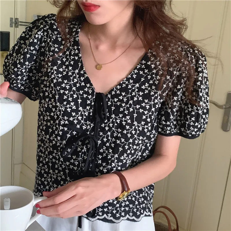 2021 Spring Shirt Female Women Blouse Summer Women Blouses Maxi Blusas Casual Elegant Vintage Short Sleeve Cotton Oversize Loose