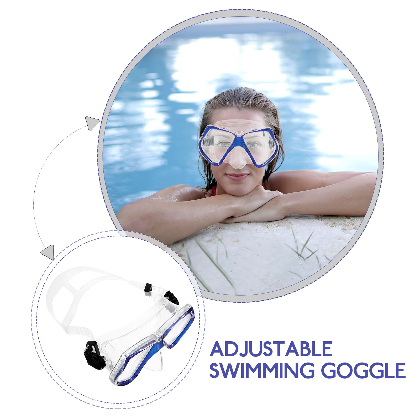 

Swimming Goggles for Adults Unisex Large Frame Anti-Fog No Leaking Swim Goggle Lightweight Comfortable Adjustable Strap for Men
