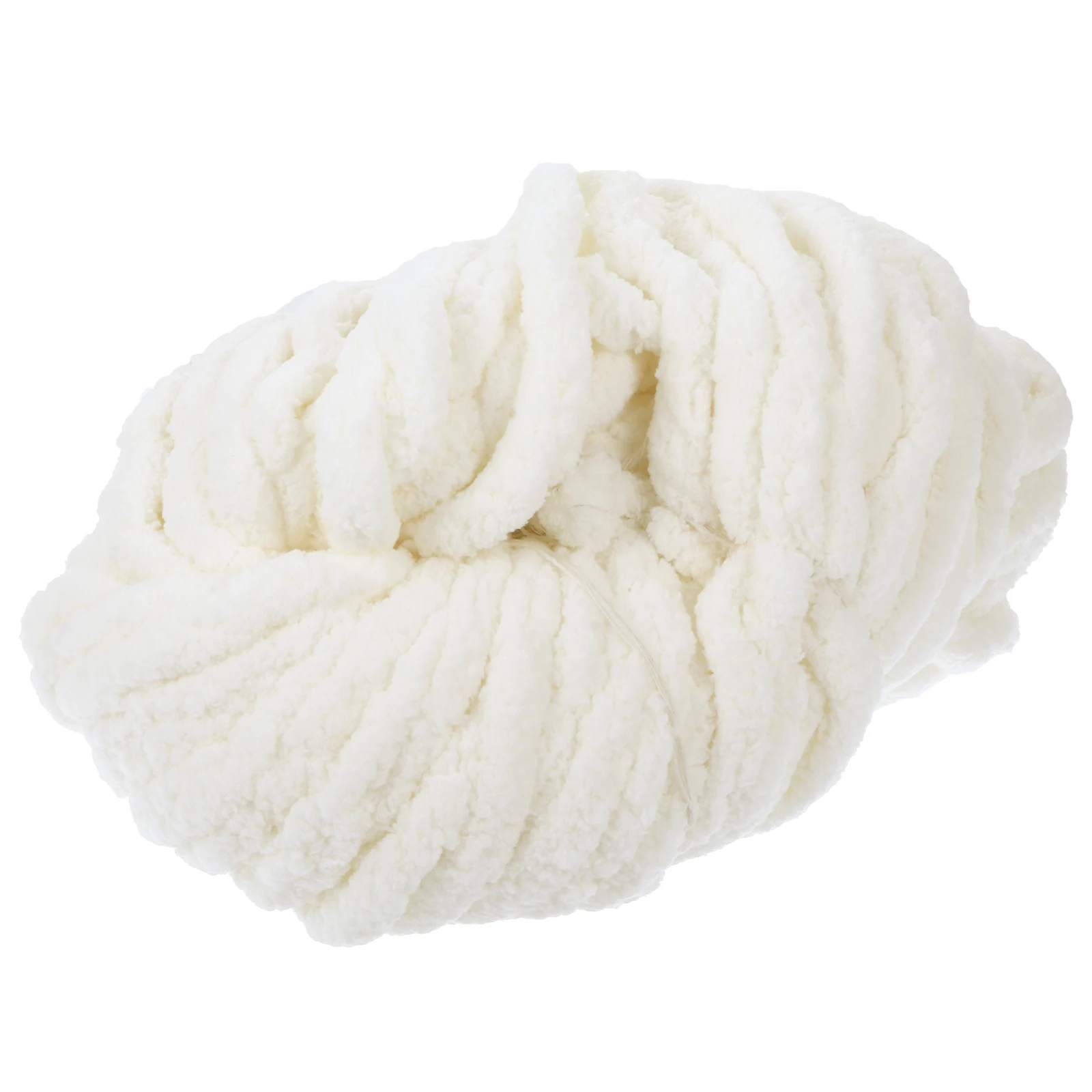 

Chunky Chenille Wool Soft Knitting Supplies Acrylic Blanket Line 02 Milk White Anti Pilling Knitting Supplies