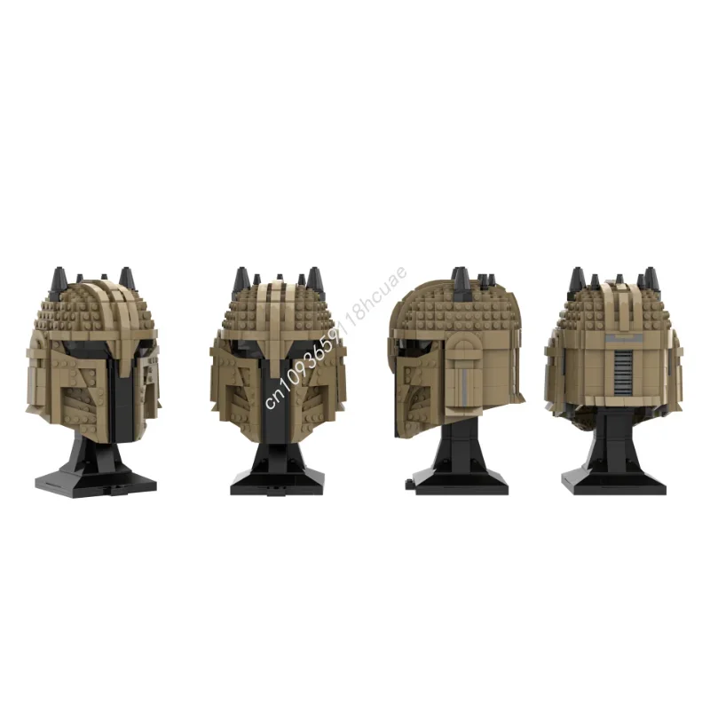 674pcs MOC Helm Armuriere Manddalorian Model Bouwstenen Speelgoed Architectuur DIY Creatief Idee Baksteen Kerstcadeaus Kinderen