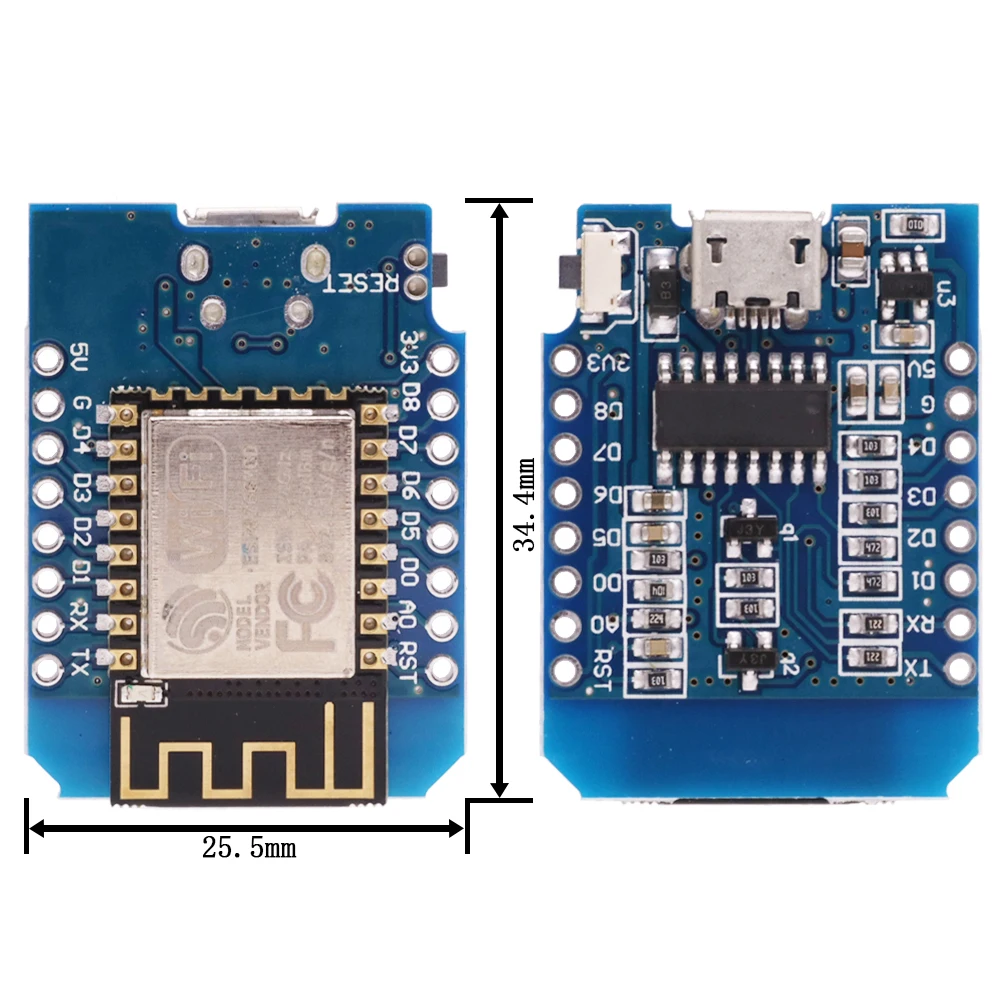 Imagem -04 - Mini Pro Development Board Nodemcu 4mb 16mb Bytes Lua Wifi Internet das Coisas Baseado s2 Esp8266 Ch340g v2 Wemos-d1