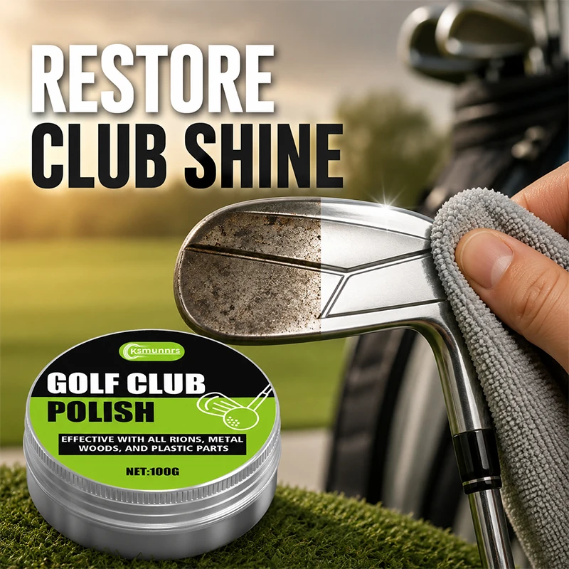 100g Golf Club Care Cream, Metal Polishing Cream for Club Surface Maintenance, Minor Scratch Care and Bright Shine Restoration