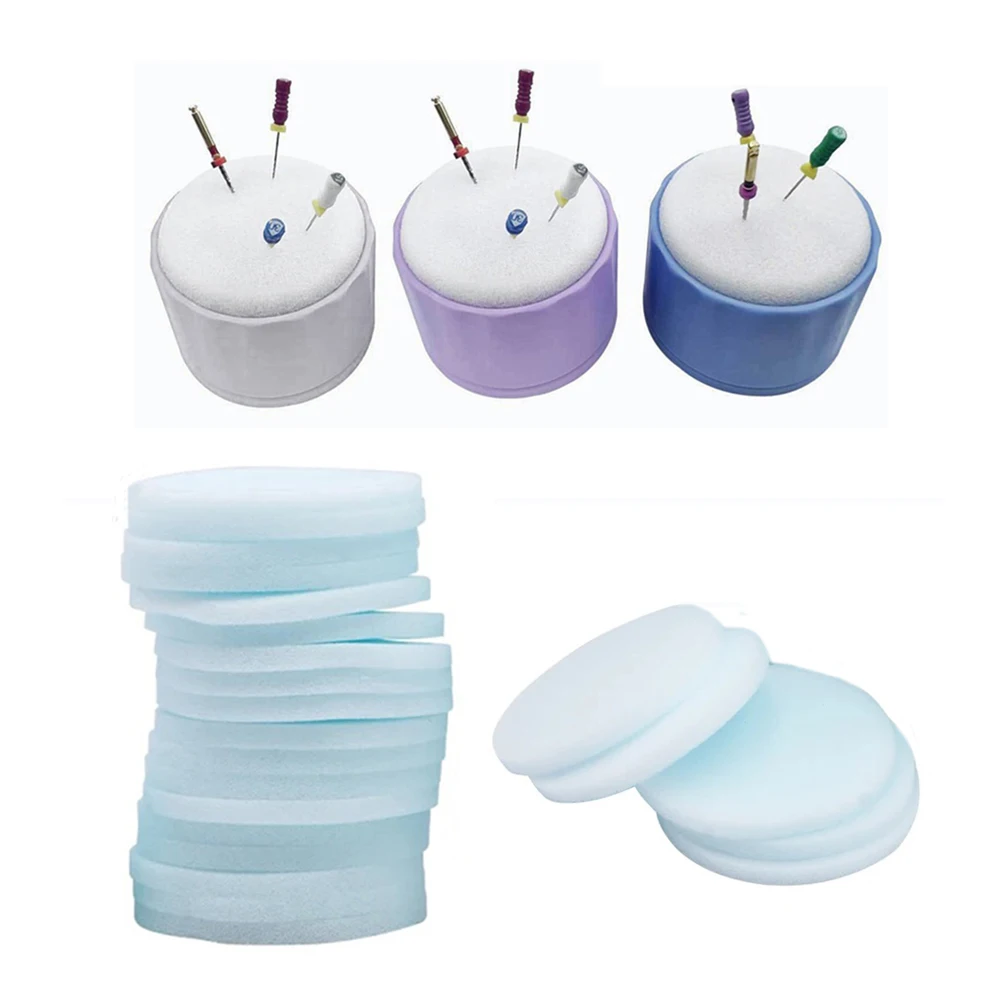S/L Dental Endo File Clean Sponge Stand Holder Disposable Compatible Foam Sponge Pads Root Canal Files Tool Consumable Organizer