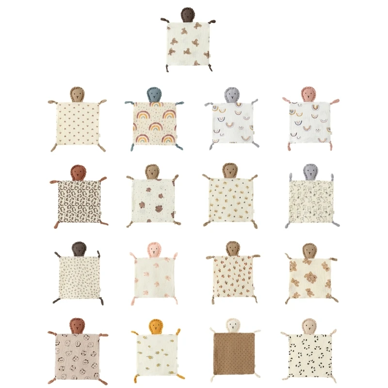 

Baby Soothing Bib Security Blanket Burp Cloth Handkerchief Nursery Room Supplies
