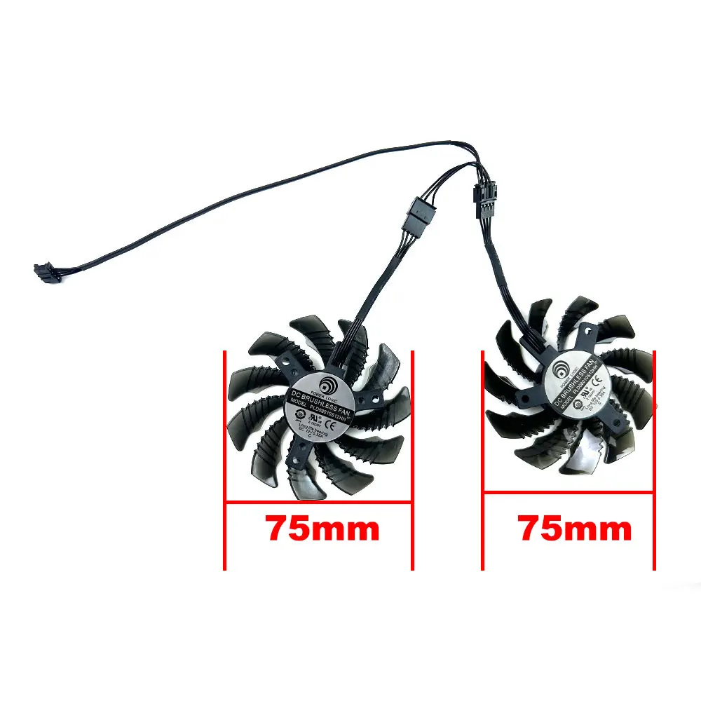 NEW Cooling Fan 75MM 4PIN PLD08010S12HH GA81S2U For GIGABYTE GeForce RTX4060 8GB WINDFORCE OC video card fans