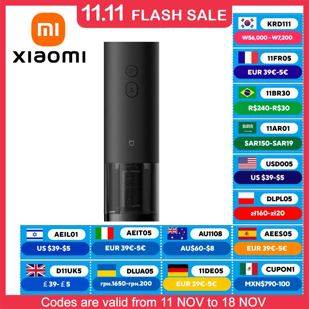 샤오미 미지아 전기 와인 오프너, 와인 코르크 스크류 기계용 자동 병뚜껑 오프너, 2023 신제품