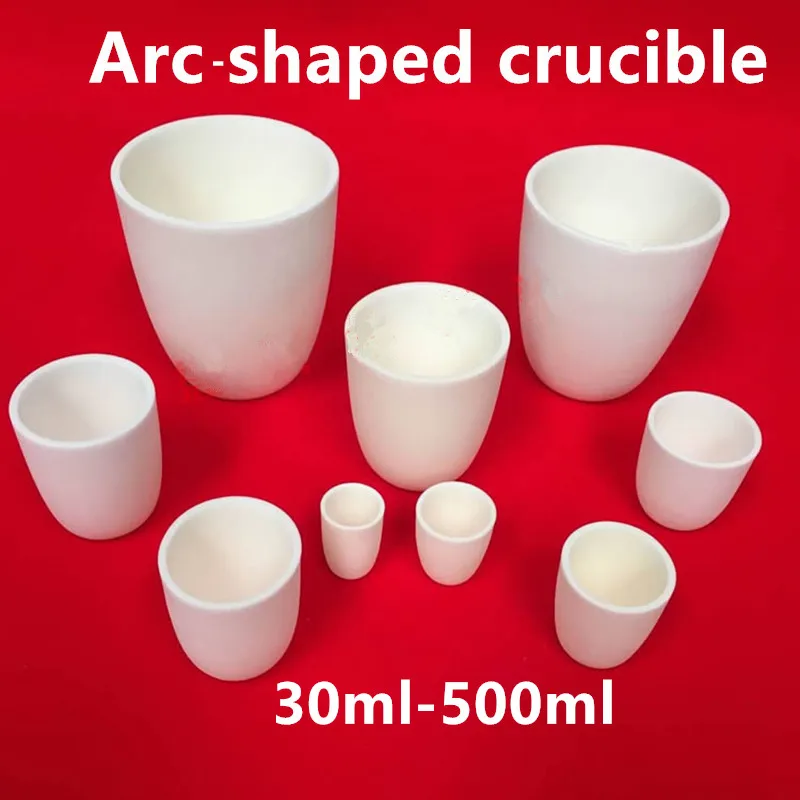 30ml-500ml Arc Shape Ceramic crucible/Alumina crucible 99%/Refractory high temperature crucible/scientific research crucible