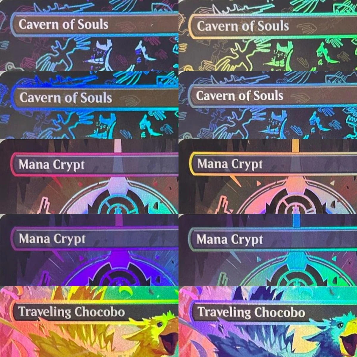 LK43 Foil Cavern of Souls Mana Crypt Traveling Chocobo Luxury Suite The Great Henge High-Quality TCG Proxy Cards (Black-Core)