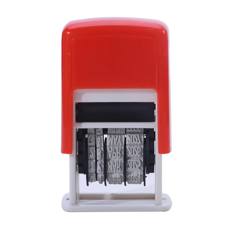 Ink Date Stamp 4MM Flip Stamp Red Blue Black Colours Smooth running Flip Stamp English Version Accurate Stamping Wider Bottom