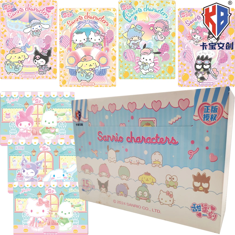 

Kabao Original Sanrio Collection Cards Cute Cartoon Kuromi Pompompurin Sweet Moment Character Crystal Cards Gifts for Children