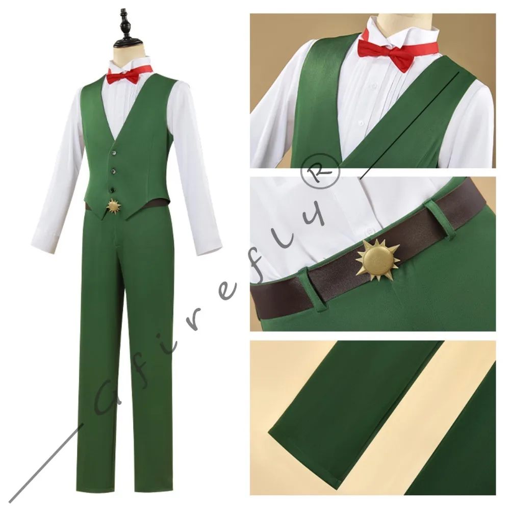 The Seven Deadly Sins Escanor Cosplay Costume Green Suit Uniform Set Accessory Wig Halloween Party Anime Convention Costume - view 4