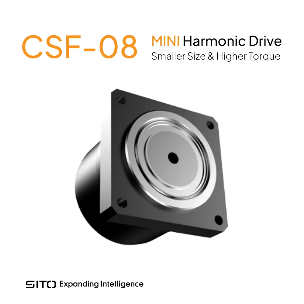 Sito CSF08 Mini Step-down Gearbox Compact Servo Motor Speed Reducer 28mm 50/100:1 Gearboc Harmonic Drive for Robot Finger