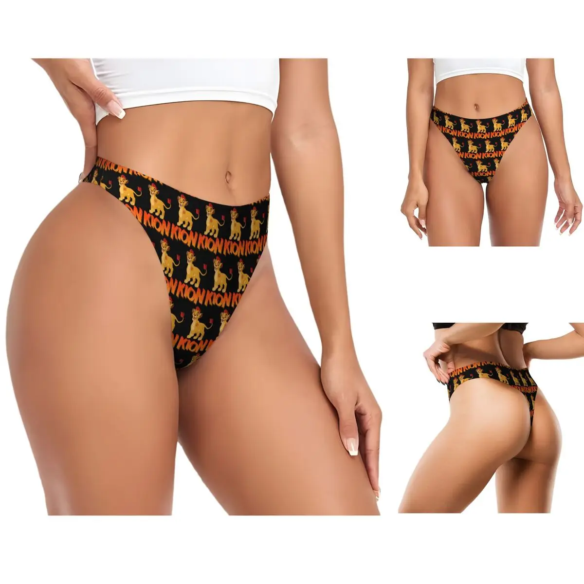 calcinhas-g-string-personalizadas-lion-guard-kion-respiraveis-confortaveis-e-elasticas-para-mulheres