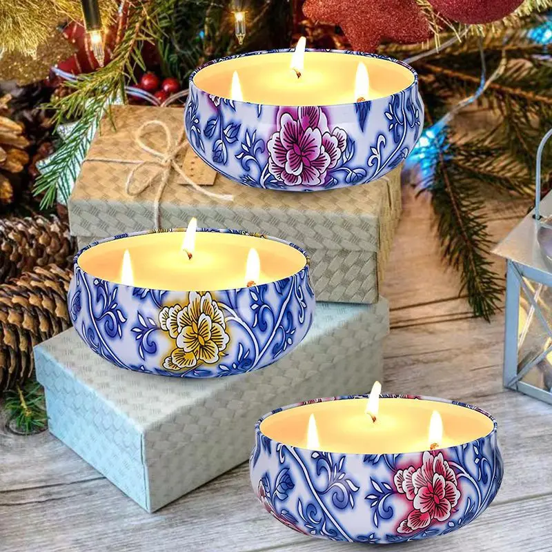 

3 Pack Scented Candles Set 13.5 Oz Natural Smokeless Soy Wax Fragrances Candles for Women Christmas Wedding Gift