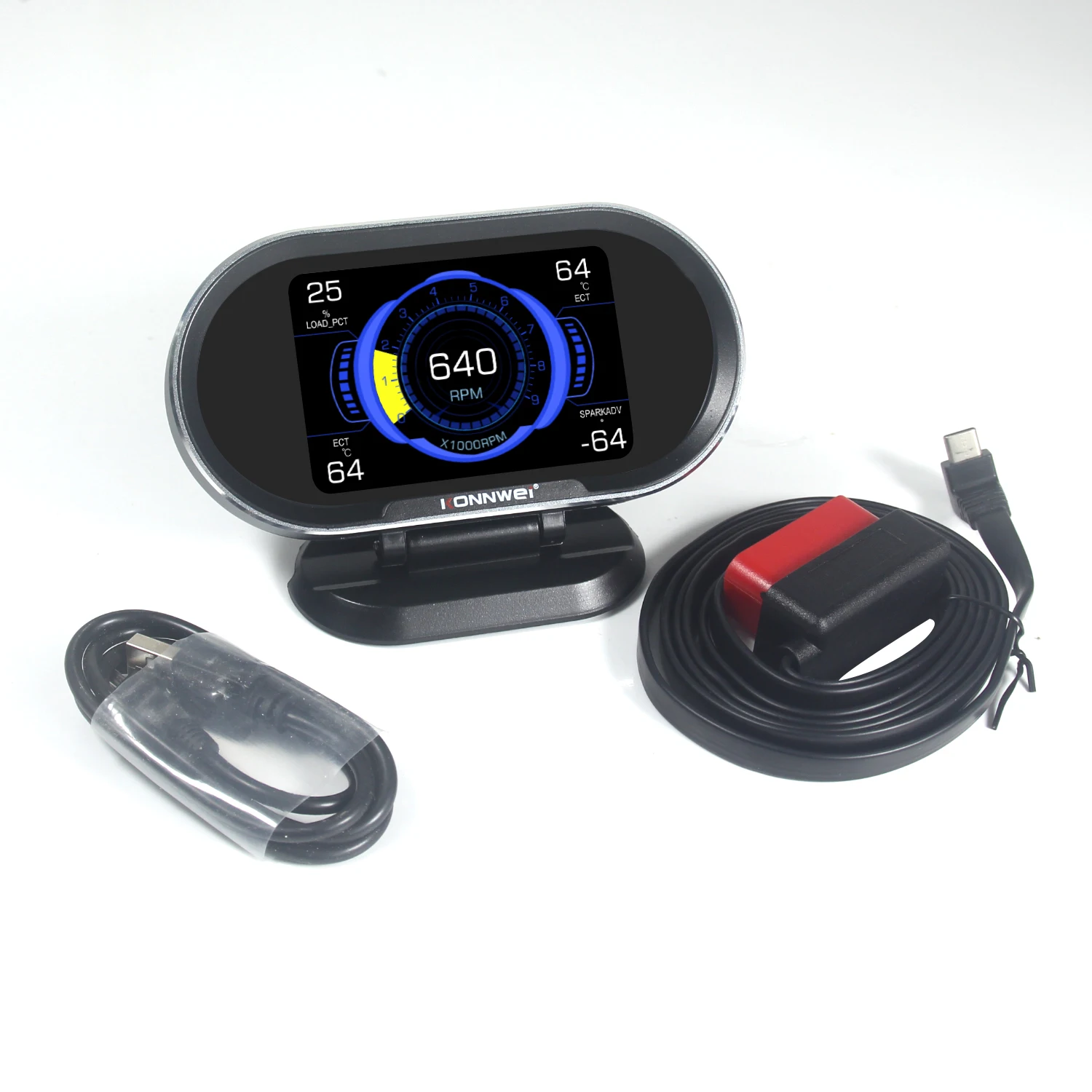 

konnwei obdii scanner Oil Temp car computer Head Up Display obdi2 escaner automotriz