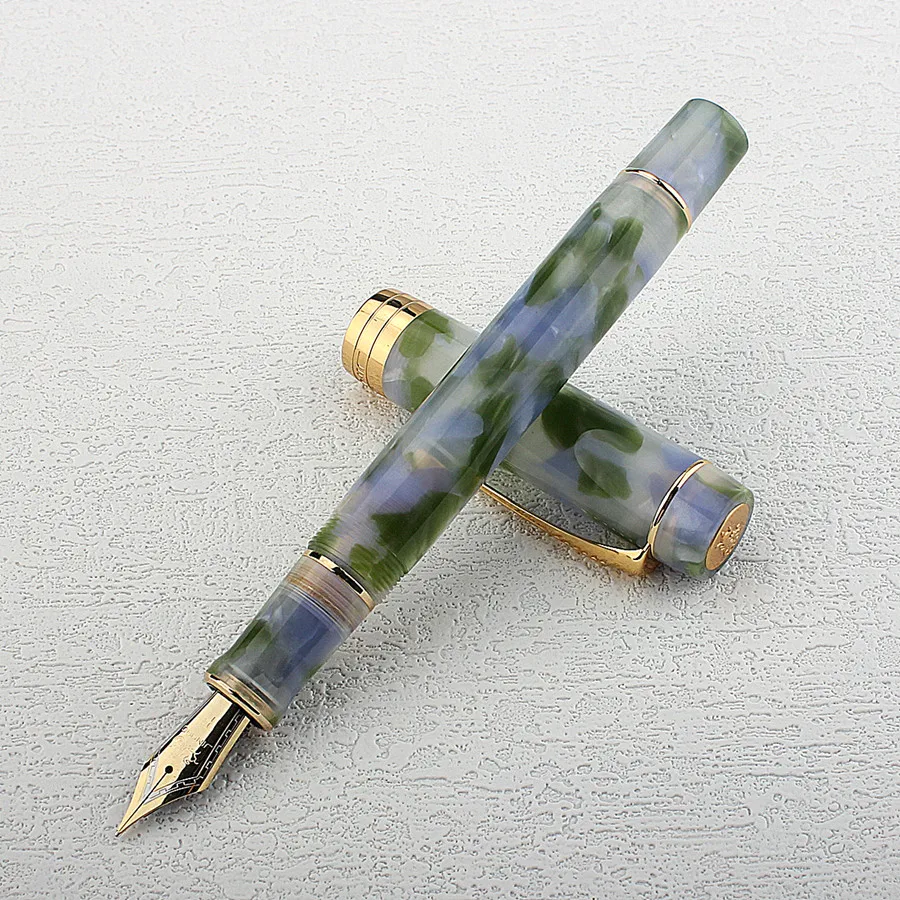 Jinhao 100 Centennial Resin Fountain Pen EF/F M / Nib Golden Clip Business Office School Supplies Stationary PK 9019