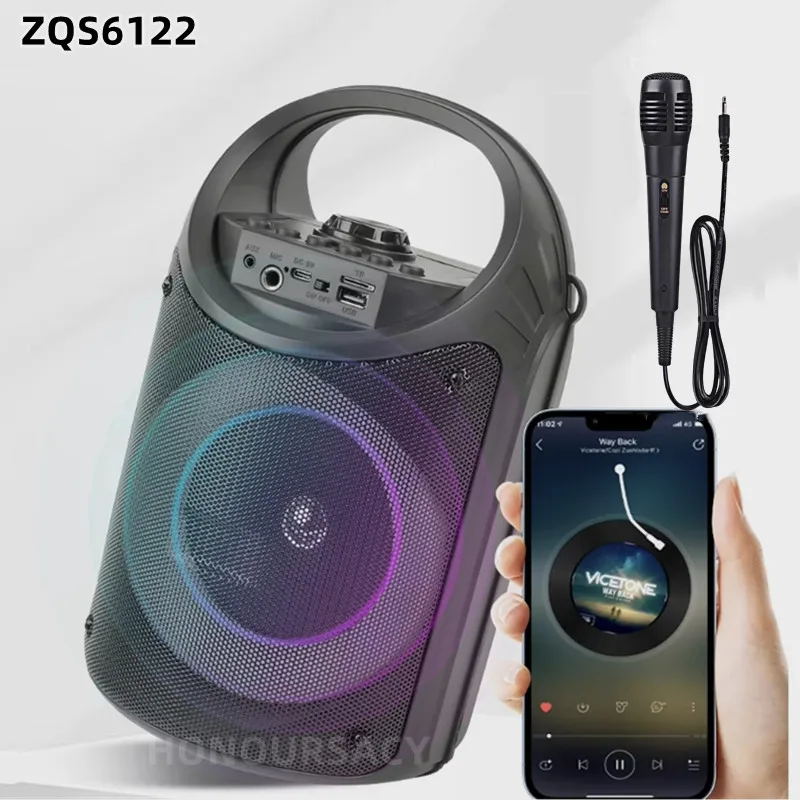 

60W Portable Bluetooth Speaker Wireless Column Big Power Stereo Subwoofer Bass Party Speakers with Microphone Family Karaoke