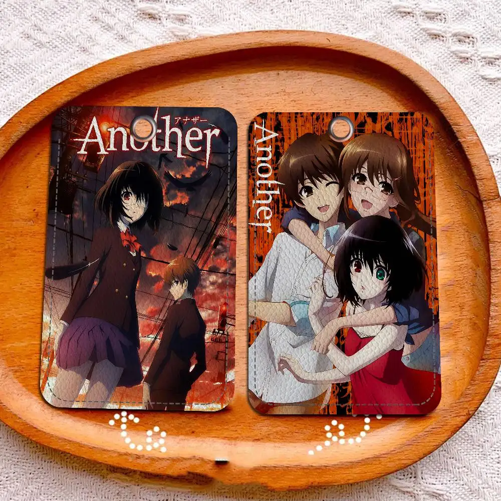 Horror Anime Another Badge Holder Keychain For Bank Business Work Card Holder Student Card Protective Case Bus Card