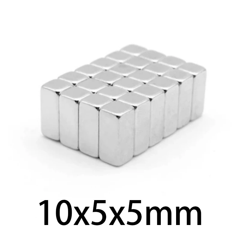 10x5x5mm folha pequena ímãs poderosos 10x5x5 bloco forte ímãs para geladeira diy construção artesanato científico educação 10*5*5