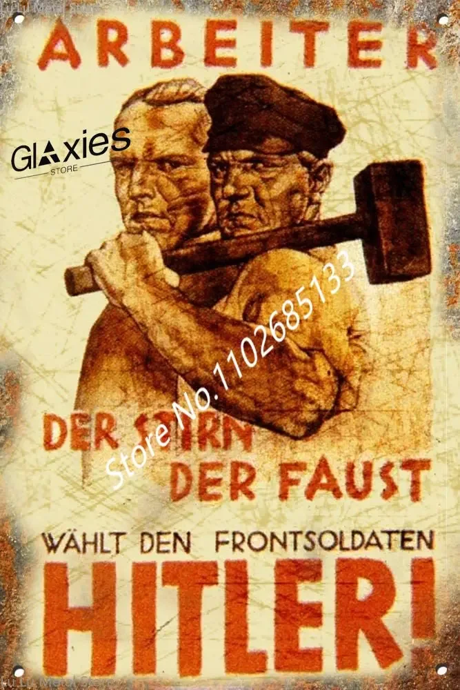 Vintage Advertising WW2 Tin Sign German Elect Classic Tin Sign Metal Sign Metal Decor Wall Sign Wall Poster Wall Decor