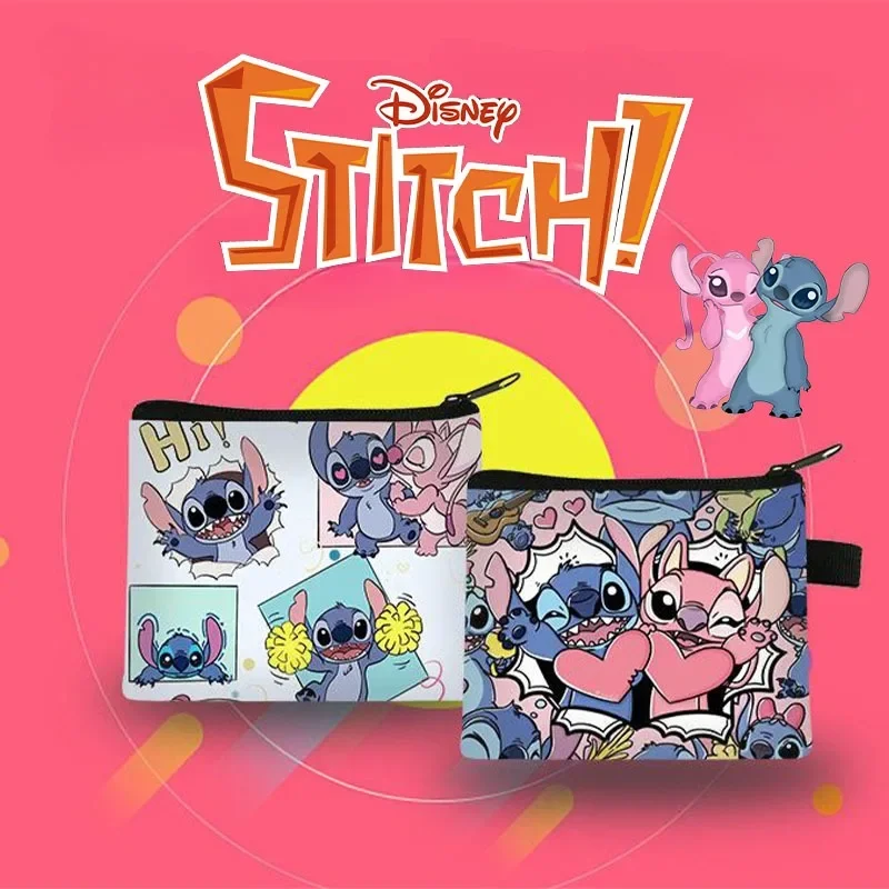 

Сумка для монет Disney Stitch, кошелек с ангелом, лучший подарок для детей, сумка для ключей, сумка для карт, денег, ручной кошелек для монет, маленький кошелек