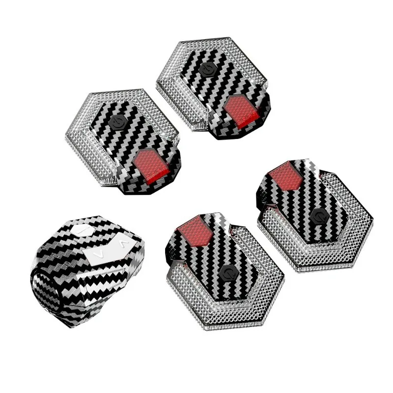 Carbon fiber appearance can be split battery car bicycle turn signal with electronic bell anti-theft cable installation