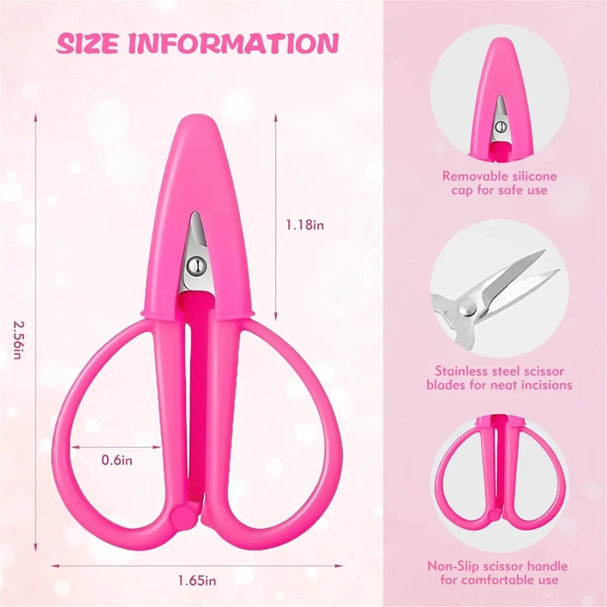 STOCK-4 Pcs Mini Scissors Small Scissors All Purpose with Cover Tiny Detail Scissor for Travel Crafts Sewing Embroidery DIY