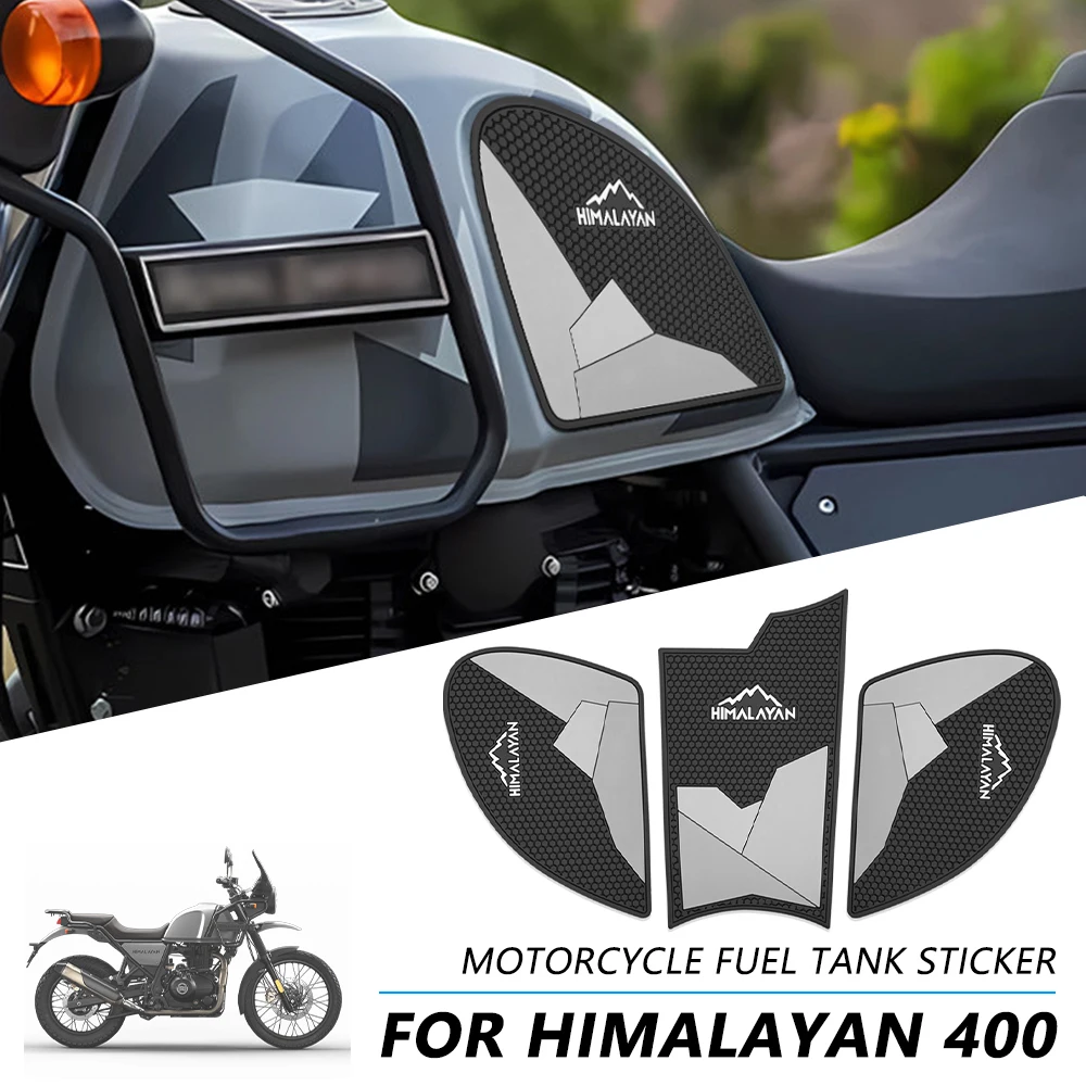 

Наклейка-протектор на бак для мотоциклов Himalayan 400 2021 и Himalayan 411 2016-2023, накладка для защиты коленей, противоскользящая накладка на бак