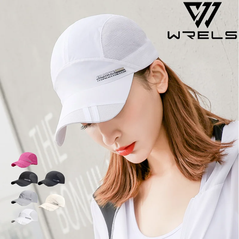 Fashion Mesh Summer Caps Quick Drying Lightweight Cycling Tennis Hats Sunshade Breathable Adjustable Outdoor Fishing Caps
