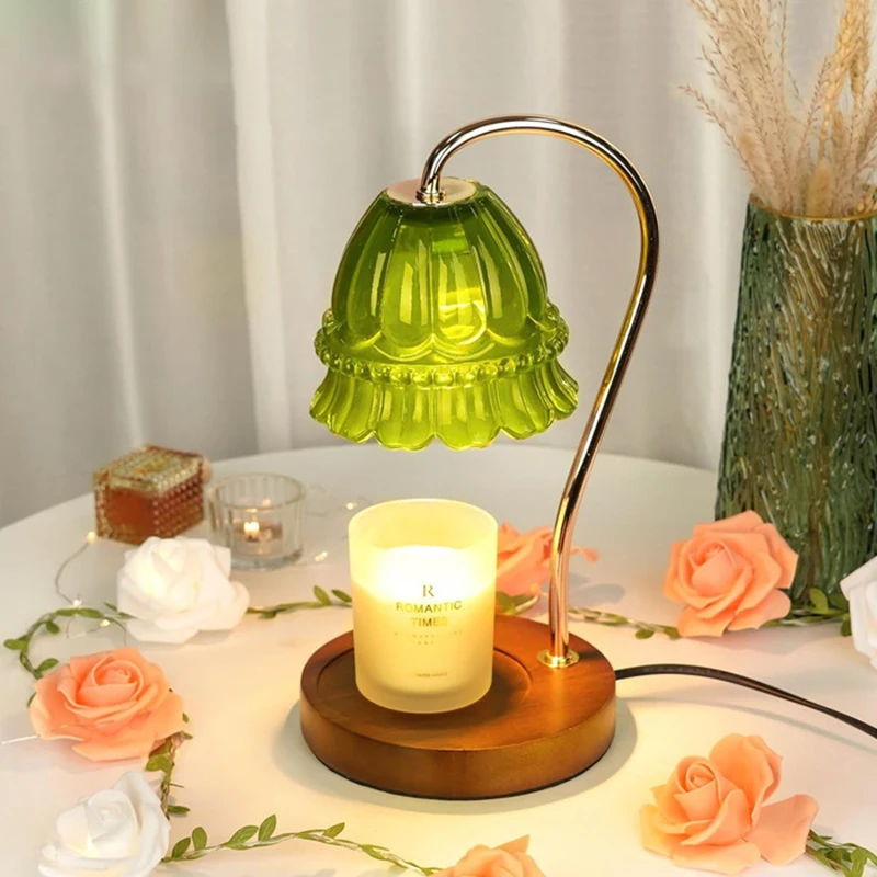 Modern Candle Warmer Lamp Flower LED Floor Light Without Flame Aromatherapy Diffuser Modern Nordic Lighting Living Room Bedroom