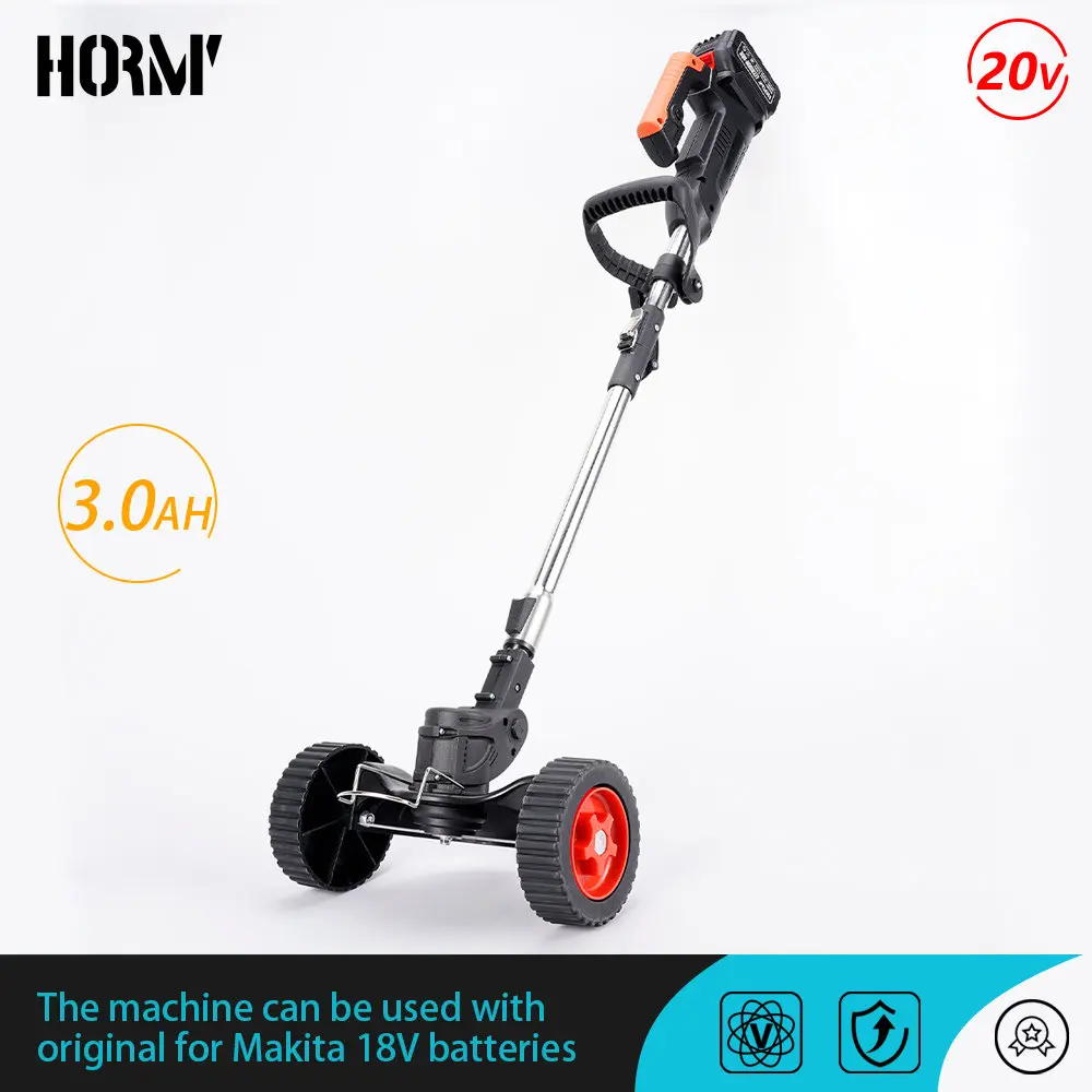 Elétrica Cordless Grass Trimmer Portátil Cortador de Grama Cortador Ajustável Weeder Poda sem Bateria Jardinagem Ferramenta para Makita 18v