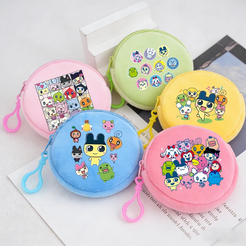 

Tamagotchi Boy Girl Coin Purse Cartoon Mini Short Wallet Keychain Zipper Purse Round Money Bag Cute Small Purses Birthday Gift