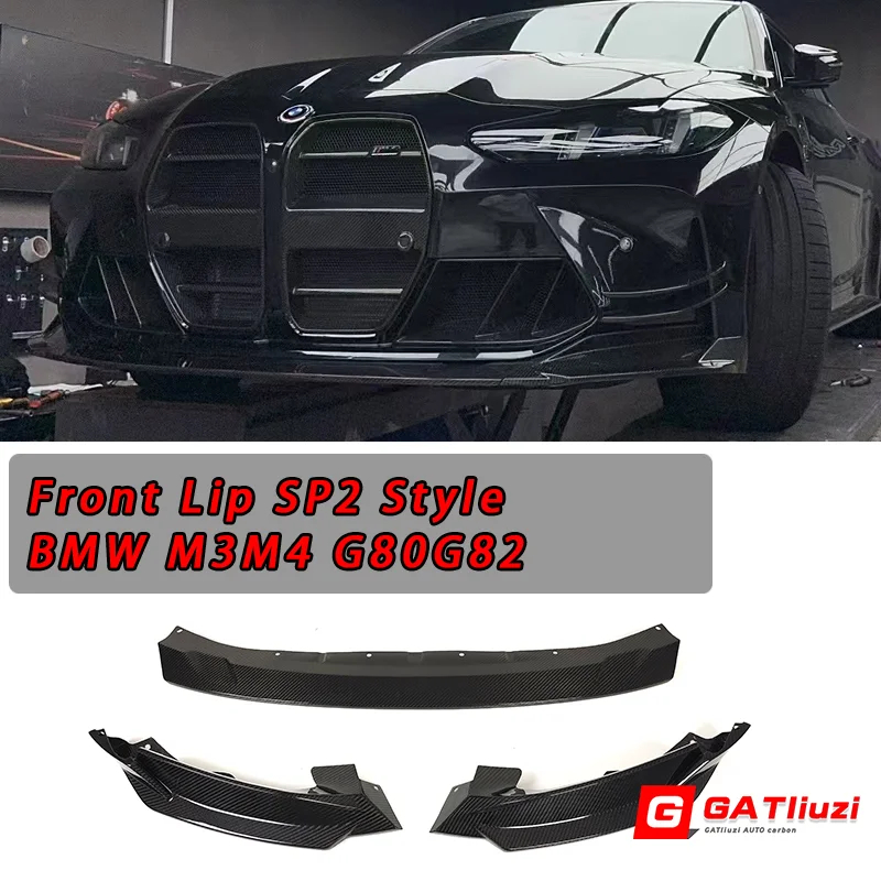 

Dry Carbon Fiber Car Front Lip R44 II SP2 Style Body Kit Splitters Bumper Lip For BMW G80 M3 G82 G83 M4 2021-IN