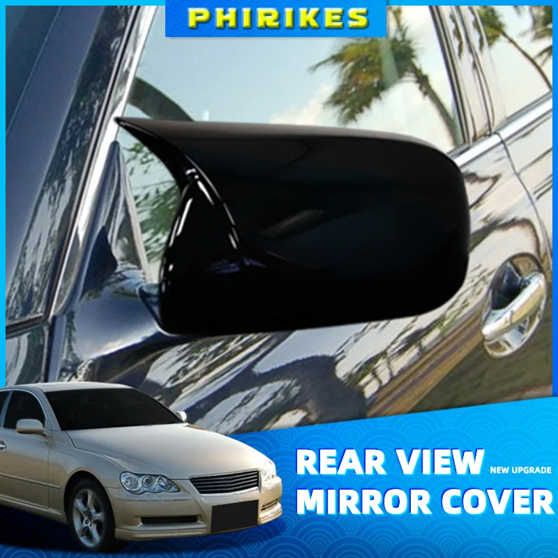 

Car Accessories For Toyota Mark X Reiz 2005-2007 Side Door Rearview Mirror Cover Cap Housing With Horn Auto Parts Styling