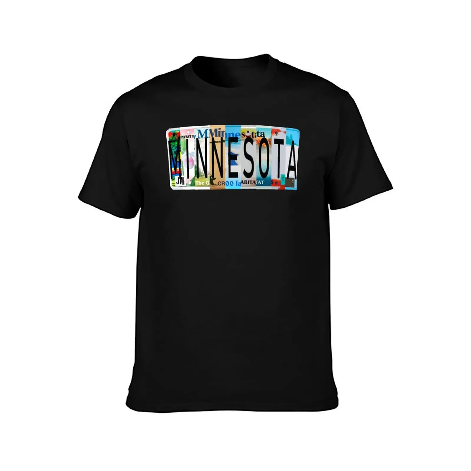 Minnesota License Plates T-Shirt Big and Tall Loose Fit T-Shirt