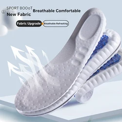 New Sport Insoles For Shoes High Elasticity Triple Shock Absorbing Sole Pad PU Memory Foam Air-cushion Super Soft Sneakers Soles