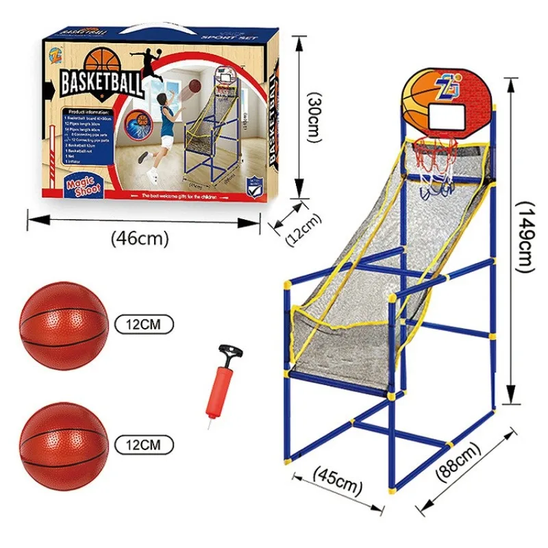 Kids Basketball Hoops Set for Indoor Home Training and Kindergarten Portable Removable Adjustable Goal Frames