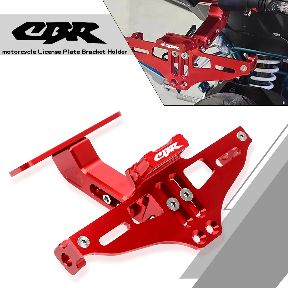 

Adjustable Tail Tidy Rear License Plate Holder With Led Light For Honda CBR 650F 650R 900 900RR 929RR 954RR Motorcycle Universal