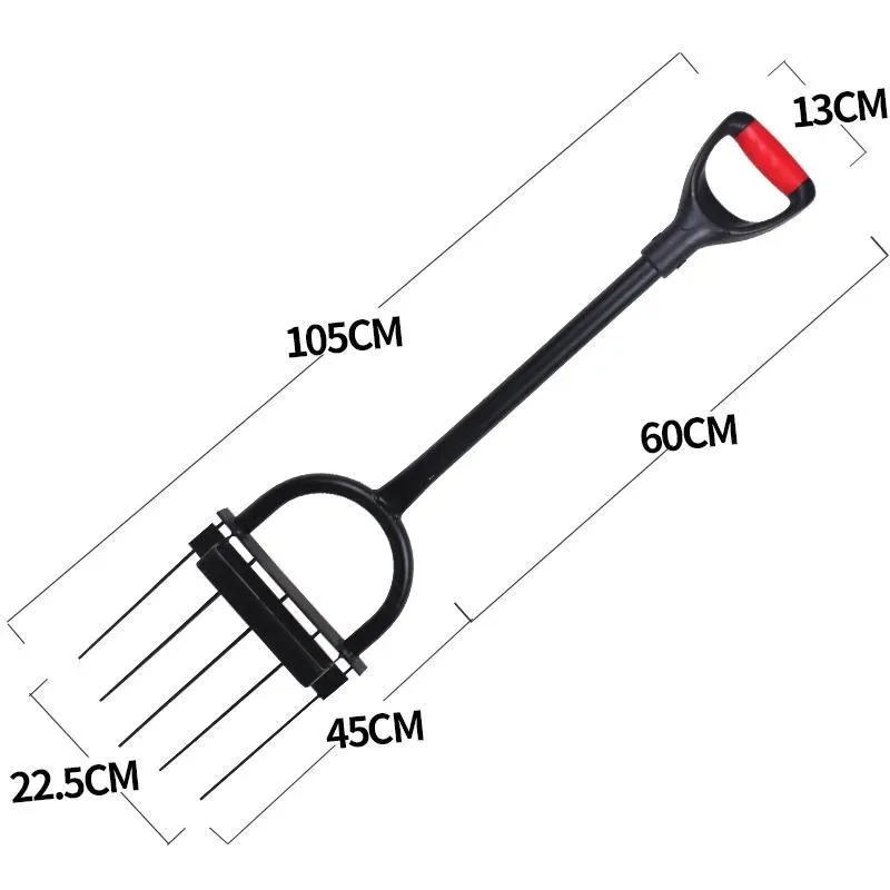 Earth-turning artifact Manual earth-turning rake outdoor plowing hoe deep-turning tool farm fork tool household earth-digging