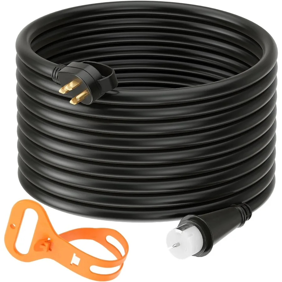 

15Ft 50 Amp Heavy Duty Generator Extension Cord for Outdoor Power Backup and Emergency Use Supports 125V 250V with 12000W Capac
